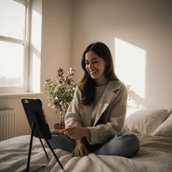 Livelier broadcasting easily using a smartphone stand